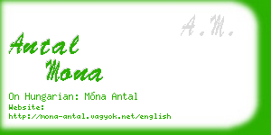 antal mona business card